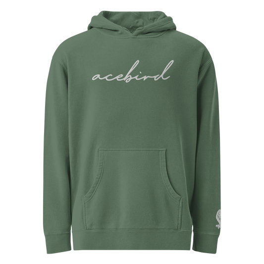 Acebird 'Signature' | Embroidered |  Pigment-Dyed Hoodie