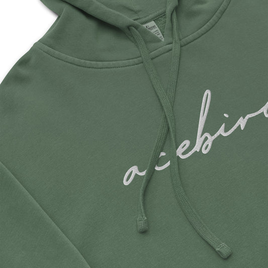 Acebird 'Signature Logo ' Embroidered |  Pigment-Dyed Hoodie
